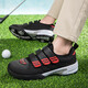 斯多朴品牌轻奢男士高尔夫球鞋男魔术贴透气运动户外休闲golf男鞋潮 白色 36