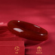 Eternal symbol collectible ox blood red chalcedony bracelet for women high ice transparent agate jade bracelet jade bracelet Valentine's Day collectible ox blood red gift box 54-55 circle mouth