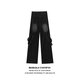 Kefeiwo American High Street Vibe Retro Heavy Industry Old Wäscheles Jeans Deconstruction Spleißdesign Gerade Weitbeinhöfe Clh-T1695 Blau (mit Gürtel) 2xl (empfohlenes Gewicht 135-150jin [Jin gleich 0,5 kg]))