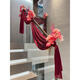 MPPMCK Boda de boda Decoración de la sala de bodas Propósito Escena de la bola de panal de la bola de la bola Flor de boda B3892-Japan Material rojo de 4 metros