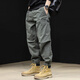 JEEP SPIRIT work pants for men's spring and autumn new loose Harren men's casual pants for men's stretch trousers 22116 military green 2XL