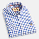 Shirt à manches courtes de Laflanger pour l'été Nouveau Coton Plaid Business Casual Shirt Men d'âge moyen du haut D2629 40 (adapté à 135-145jin [Jin est égal à 0,5 kg]))