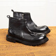 Caplost Horse Leather rétro Men's Chelsea Boots Side Zipper Goodyear Craft Mancheve Geatin Leather Martin Boots Boots Heavy Duty Broots Dark Brown 43 (265 mm)