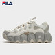 FILA Croissant Shoes Sneakers Women's Casual Shoes Dad Shoes Thick-Soled Shoes Tofu White/Oatmeal Color-TO 37.5