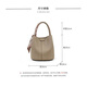 
CARISAKA cowhide bucket bag genuine leather mother and child bag women's bag light luxury large capacity high-end single-shoulder crossbody bag handbag black-ck women's bag 026-gift bag 2 shoulder straps