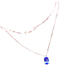 Weizhou s925 silver necklace chain empty support oval 5*7 inlaid with tanzanite simple fashion novel female clavicle chain empty support 5*7 platinum plated