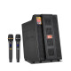 Danmashi Multifunktional Outdoor Professional singen Karaoke High-Power Trolley Audio Bluetooth Sound Card Tragbare Dual Bass Live Broadcast Square Dance Lautsprecher mit drahtlosen Dual-Mikrofon H-9926