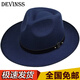 Kuiying top hat men's Shanghai beach hat Xu Wenqiang's same style British top hat groom's official hat classic wool felt hat black M (56-58cm)