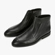 Walker Shop Martin Boots Men [High Top British Style] Spring Chelsea Boots Short Boots Fashion Leather Shoes Mid Top Boots Black 38
