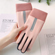 Gloves for women in autumn and winter sports warm plus velvet thickened gloves waterproof riding windproof and coldproof driving anti-slip touch screen women's German velvet waterproof vertical mark fingertip opening gray one size