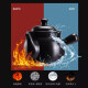 Quanpinwu Decocting Medicine Casserole to Boil Chinese Medicine Jar Open Fire Ceramic Medicine Pot to Decoction Medicine Pot Chinese Medicine Pot to Boil Medicine Casserole Chinese Medicine Pot to Boil Medicine Jar [600g of Medicinal Materials] Black Open Fire Pot 4000ml