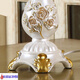 
Weiyu bedroom desk lamp bedside lamp European style pastoral retro classic American white living room study best friend wedding gift 9928A Clivia golden lampshade button switch