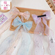 
Miande New Children's Hair Accessories Frozen Princess bow hair clip girls veil streamer mesh hair card headdress 9273D Snow White bow single streamer