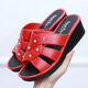 Chaoyunyue Les pantoufles à talons hauts pour femmes portent une maison épaisse à la mode maison non glissée Mother Soft Solen Social Talals Sandales 9854 Talons hauts Sole épaisse Pleffe blanche Sole épaisse taille 40 [Convient à la taille de 39 pieds]
