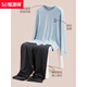 
Hengyuanxiang pajamas men's pure cotton long-sleeved spring and autumn style can be worn outside casual cotton home clothes loose autumn suit 16755 light gray 160
