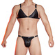 Temptation of desire, basic sexy underwear for men, metal ring suspenders, three-point Japanese and Korean style men's passion temptation suit, sexy thong pseudo-woman briefs gay adult supplies, white underwear, all sizes