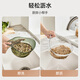 YOUQIN kitchen rice washing artifact, rice washing sieve, rice washing basin, drain basket, household multi-functional vegetable washing and fruit basin, fine drain holes, transparent black