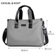 CavlslKcat business briefcase men's handbag large capacity commuter computer bag Oxford cloth casual business trip shoulder crossbody bag black large bag 15.6 inches 39*11*29cm