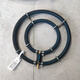 Er Jiagong Koi Fischpool Blase rund nano-explosive Sauerstoffscheibe großer Fischtank raffinierter Sauerstoff Blasenstreifen-Fischteich Edelstahl 2 Ringe 25 cm + Haili 9720 Luftpumpe 20W mit 4 Meter
