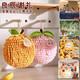 Hennaida hand towel hanging kitchen quick-drying rag bathroom toilet absorbent towel non-shedding chenille hand ball full of peach
