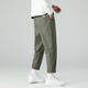 
Dingfengbaoluo casual pants straight nine-point trousers spring and summer trendy brand loose solid color men's pants 9904 gray-green 3XL