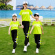 Buenpu parent-child clothing for a family of three, four, short-sleeved trousers, summer sports and leisure mother-child Children's Day mother-daughter clothing, grass green 42 Mom XL