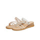 Tianmeiyi Slippers pour les femmes avec des bandes de forage flash de coin pour les sandales extérieures à la mode pour femmes