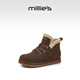 Miaoli Snow Boots Женские плоские плюшевые шлюзовые кружев