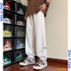 Ideenstil (Zhuyifan) Fetter Mann Großgröße Hosen Frühling und Sommer dünne Schwergewichtshosen Losen Füße Weite Beine Sport Casual Hosen Trendy K1049 Black 5xl 210-230jin [Jin gleich 0,5 kg]
