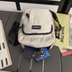 IROYA single shoulder crossbody bag small backpack men's chest bag men's waist bag small shoulder bag men's small bag casual sports mobile phone bag black