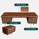 Qiheng (XIIBLC) solid wood boss desk desk black walnut ash wood office executive desk new Chinese style president manager desk (North American black walnut) 2400*1050*780