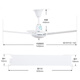 
XMSJ Shule ceiling fan Shule ceiling fan FD2-140/120 household heavy aluminum leaf 48 inch/56 inch fan restaurant worker FD2-12048 inch round leaf