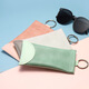 Hacknesselspiegel Box Personalisierte Schlangenmuster Bullet-Mund Leder Sonnenbrille Modische LesebLäsertasche Beutel Grau + Gläsertuch + Reinigungsflüssigkeit