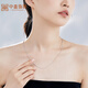 Zhongxin Jewelry Platinum Beads Necklace Olive Beads Sparkling Starlight Chain Bundy Beads Clavicle Chain PT950 Jewelry for Women 8.17g