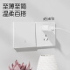 
International Electrician concealed 86 type switch socket frameless large panel white ultra-thin skin-like matte wall oblique 5-hole power socket five-hole socket