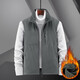 Guqian double-sided vest for men in autumn and winter multi-pocket workwear vest for men outdoor leisure fishing vest top clothes khaki L