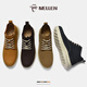 Minglang MELLEN Martin boots new wear-resistant non-slip work boots genuine leather British style versatile mid-top leather boots retro trendy boots men yellow brown 40
