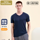 Little nurse short-sleeved vest men's v-neck elastic slim classic versatile bottoming shirt for men