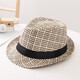 Nozhimeng outdoor jazz top hat men curled British style retro straw hat middle-aged and elderly stage performance hat NM673 yellow average dock circumference 58cm