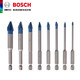 Bosch (BOSCH) hexagonal handle hard ceramic tile drilling drill alloy bit 4/5/6/7/8 multi-function triangle dry drill bit hexagonal handle ceramic tile * 3 masonry * 2 mixed set