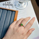 CAJJ Francois peridot heart-shaped ring for women, natural colored gems, jewelry gemstones, 925 silver inlaid fashion jewelry, gift, heart-shaped ring, size 13