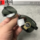 LUCALY sunglasses for driving, tempered glass lens sunglasses for men, drivers, square eyes, driving, fishing glasses, women's sunglasses, men's fashion, gun gray frame, dark green film (high-definition tempered glass) + mirror bag, mirror cloth