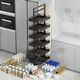Qianju Küchenschrank hoher Schrank Pull Cork Auszugsart hochtiefe Monster Kühlschrank Seite Schmaler Gap Snack Snack Pull Basket 61 Deep 61 Deep-200-Schrank 4. Stock (Höhe 1285-1585 mm)