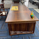 Qiheng (XIIBLC) new Chinese style desk boss desk solid wood high-end atmospheric executive desk CEO office furniture customization 2.2 meters boss desk ebony wood frame