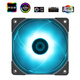 利民Thermalright TL-C12015L 12v RGB 7色风扇薄款风扇12cm散热风扇  TL-C12015L【两只装+4针1分3线】