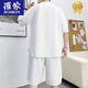 Romon 2025 Sommer Casual Sports Set Herren dünne lose atmungsaktive Kurzarmshorts Zweiteiler gutaussehender Männerkleidung TZ683DT Kaffee Kurzarm + Shorts m
