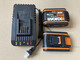 原装威克士20v锂电池包WA3551 WA3553橙色系列 WA3880充电器 20V 3.0A款 带电量显示 进