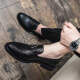 Katile Crocodile Winter Style Coreano Corea Toe Cuero zapatos para hombres Zapatos de hombres casuales de moda británica para estilistas de negocios Doudou zapatos para hombres un pie 6191 Black 40 zapatos deportivos Tamaño