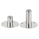 Jinggong 304 stainless steel pipe clamp tray cylindrical nut pipe bracket base fixed pipe clamp bracket disc support foot M8*25mm