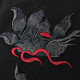 
VENSUP short-sleeved embroidered T-shirt for men and women Lotus Baize Heavy Industry Embroidery Pure Cotton Chinese Style Casual and Evergrande Couple T-shirt T723 Black XL (Suggested 136-155 Jin [Jin equals 0.5 kg])